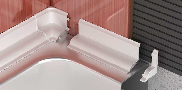 Плинтус для ванны: пластиковый, пвх и керамический, монтаж его к стене