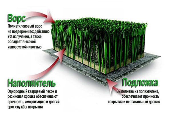 Искусственный газон: производство, область применения, преимущества и недостатки, виды и особенности укладки