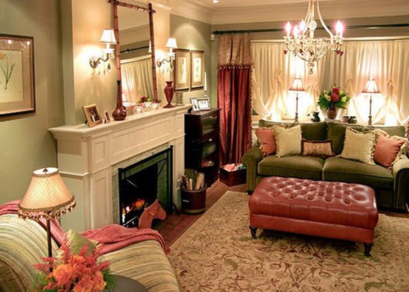 Викторианский стиль в интерьере гостиной (фото)